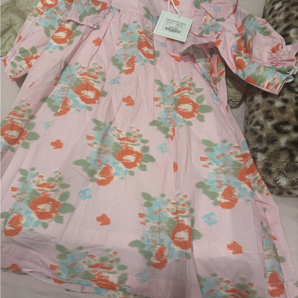 Charming Pink Floral Kids Nightgown